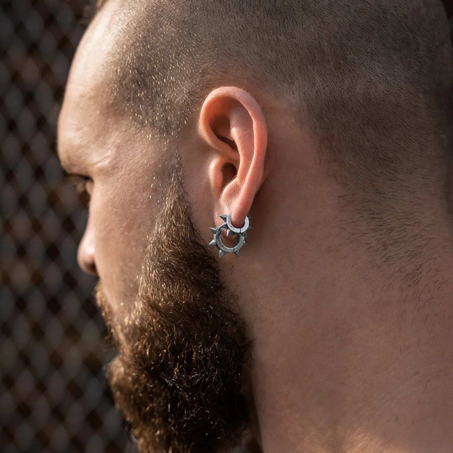 6mm Spiked Hoop Earrings