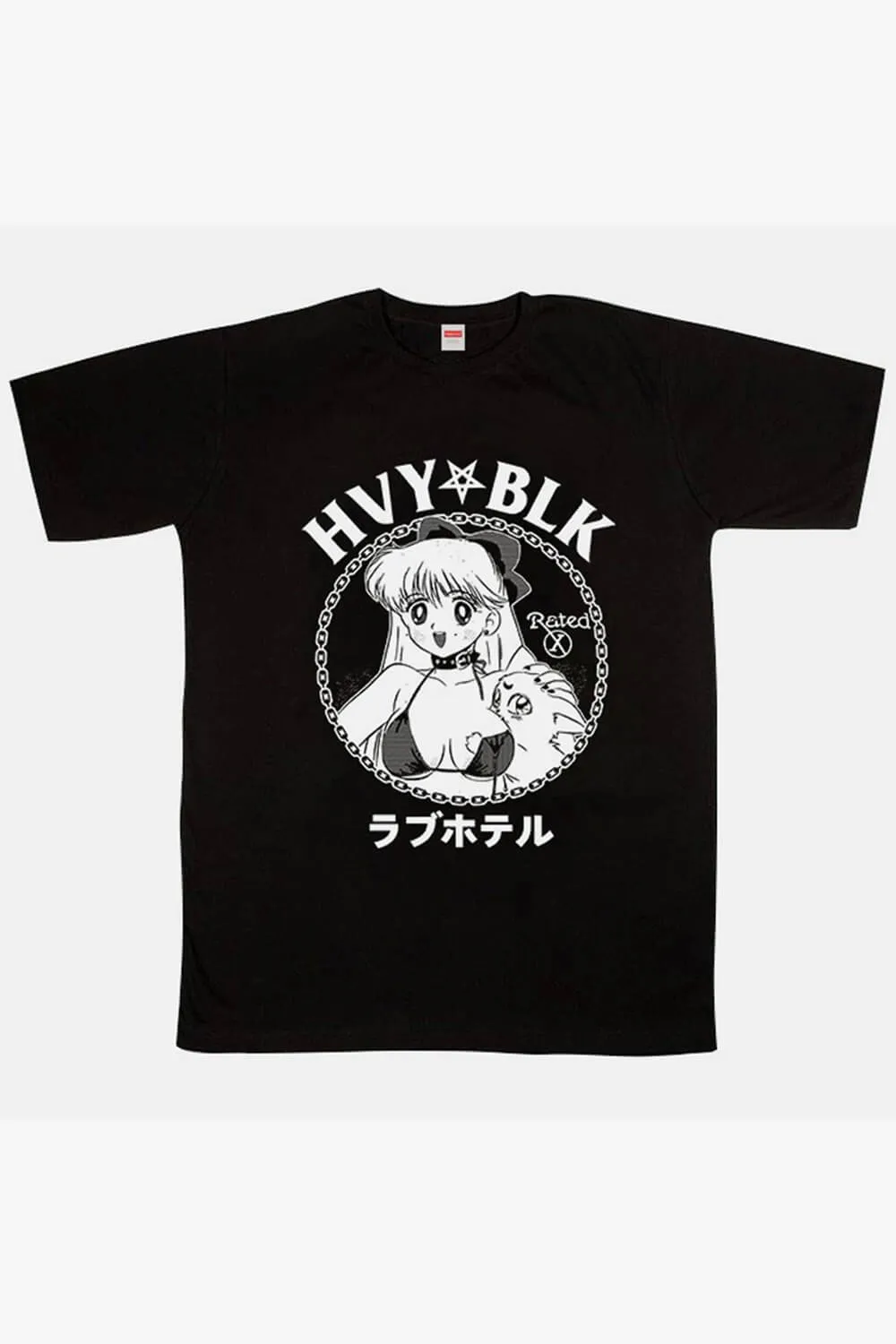 benpaolv 2K Animecore Girl HVY BLK Dark Fashion T-Shirt E-Kids