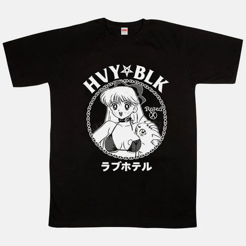 benpaolv 2K Animecore Girl HVY BLK Dark Fashion T-Shirt E-Kids