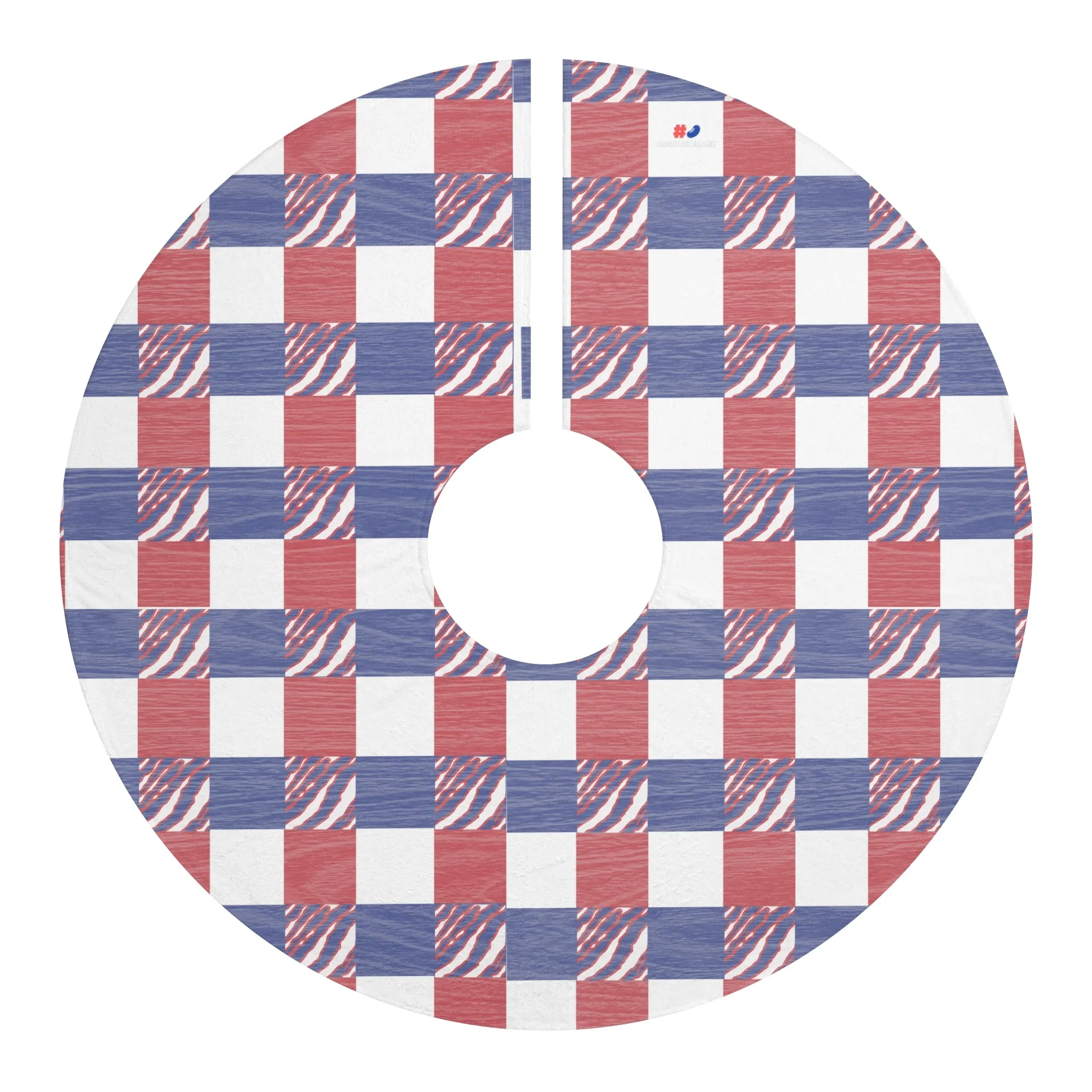 Buffalo Football Plaid Christmas Tree Skirts