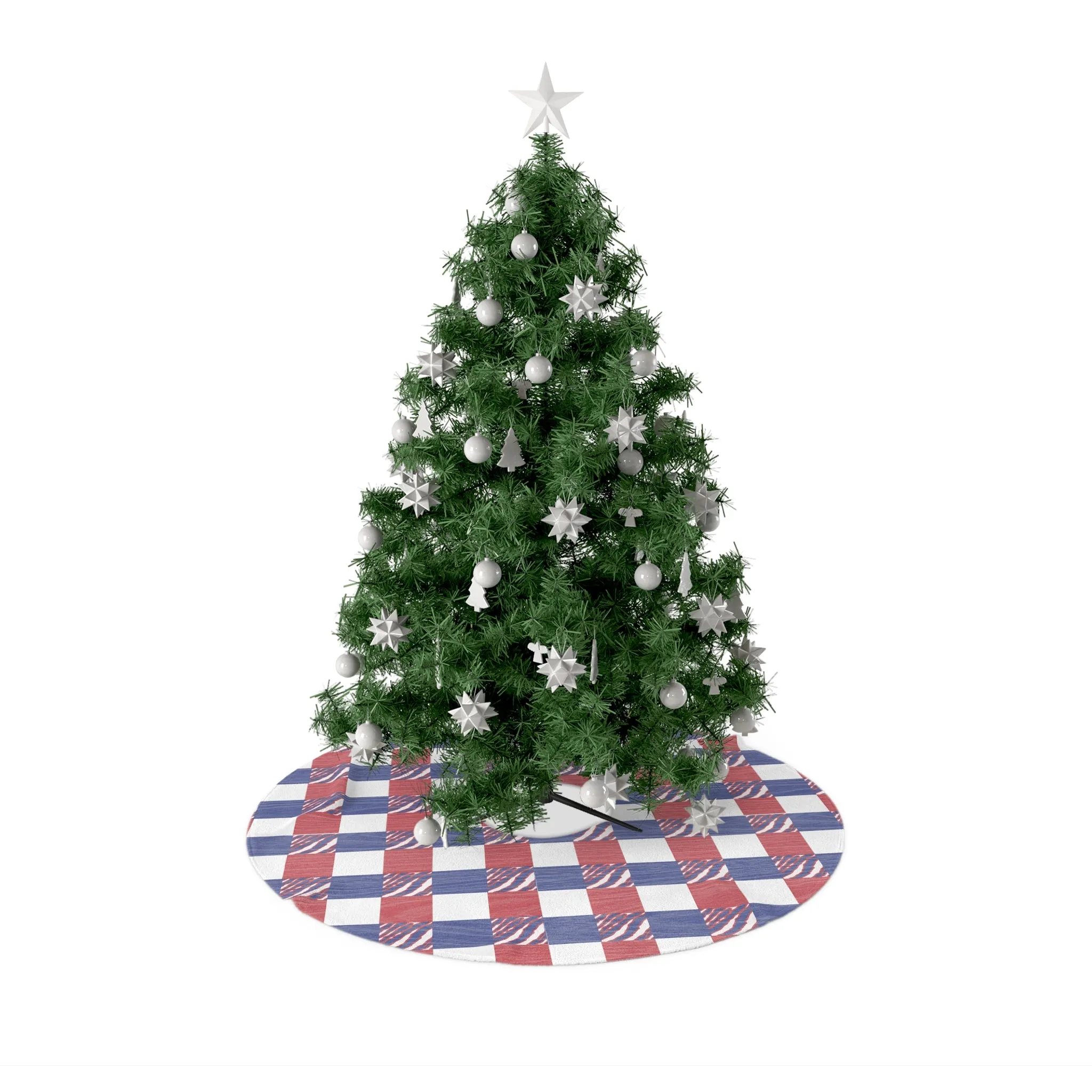 Buffalo Football Plaid Christmas Tree Skirts