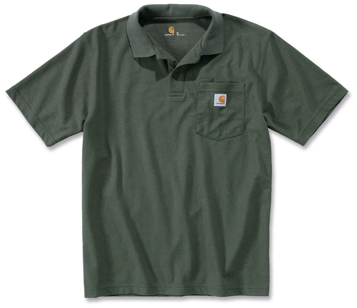 Carhartt Contractors Work Pocket Polo Shirt, Dark Green
