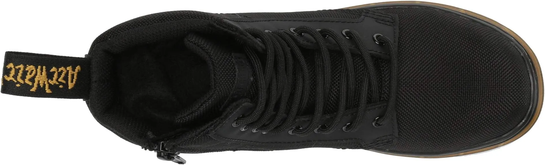 Combs Lace Up Fashion Boot (Little Kid/Big Kid) Dr. Martens Black Extra Tough Nylon/Rubbery