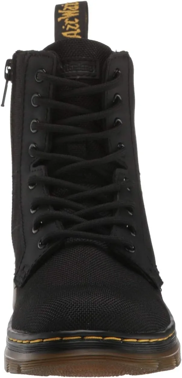 Combs Lace Up Fashion Boot (Little Kid/Big Kid) Dr. Martens Black Extra Tough Nylon/Rubbery
