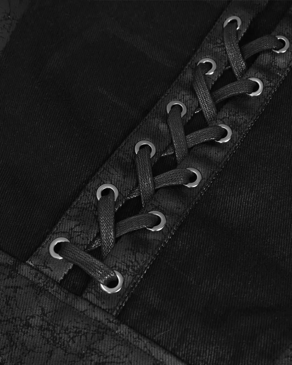 Devil Fashion Mens Spineshank Apocalyptic Punk Spiked Waistcoat Vest