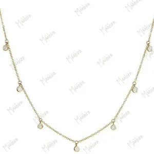 Diamond 2mm 7 Pcs Diamond Necklace