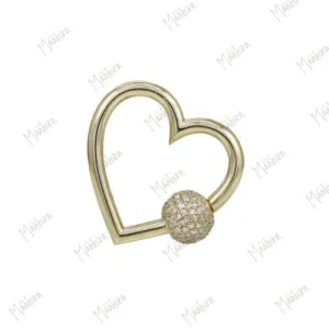 Diamond Heart Screw Lock