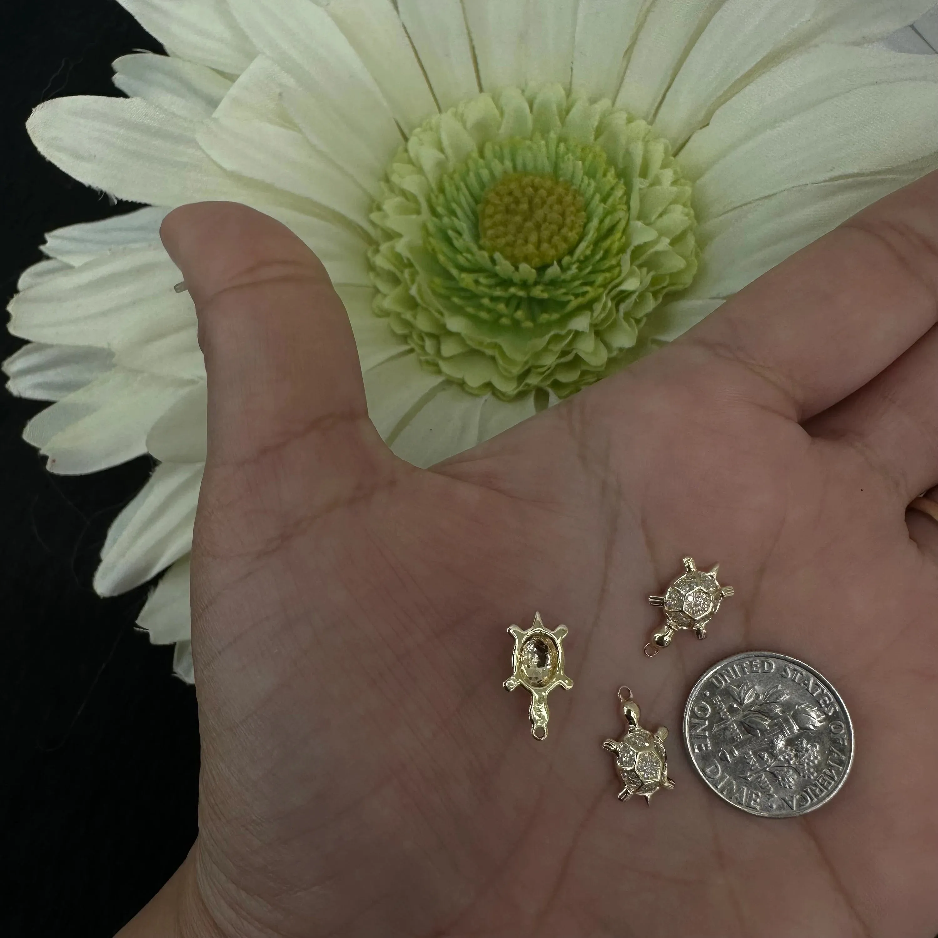 Diamond Turtle Charm