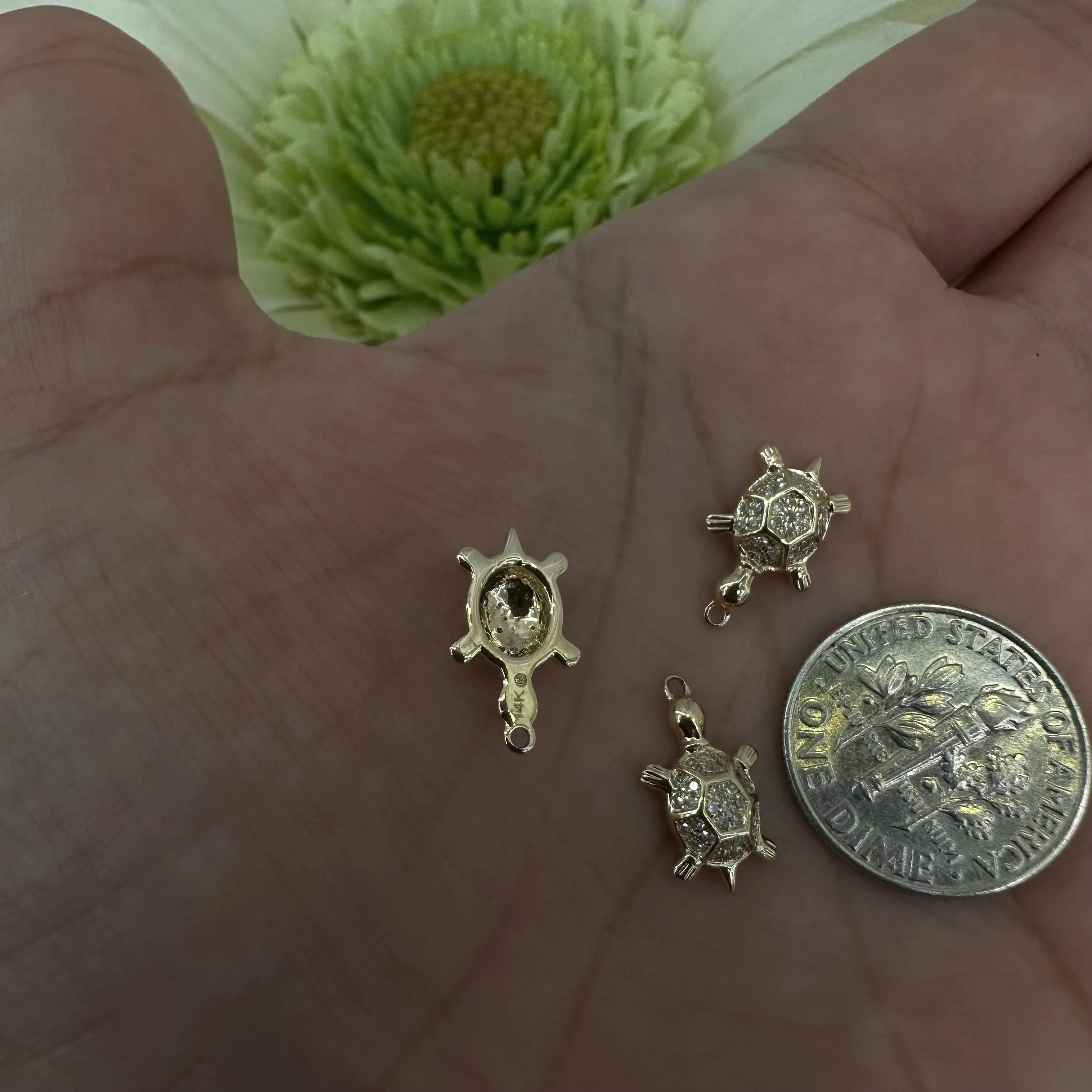 Diamond Turtle Charm