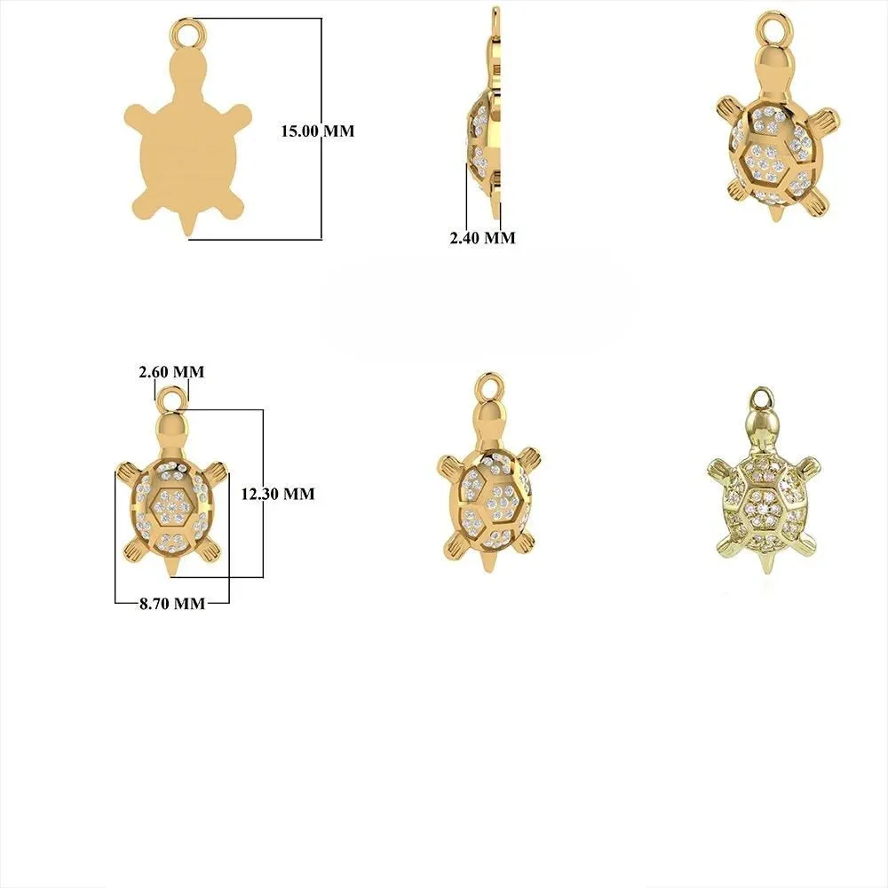 Diamond Turtle Charm