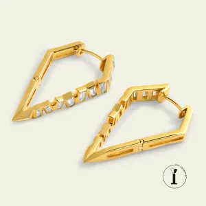 Gold Spiked Hoops