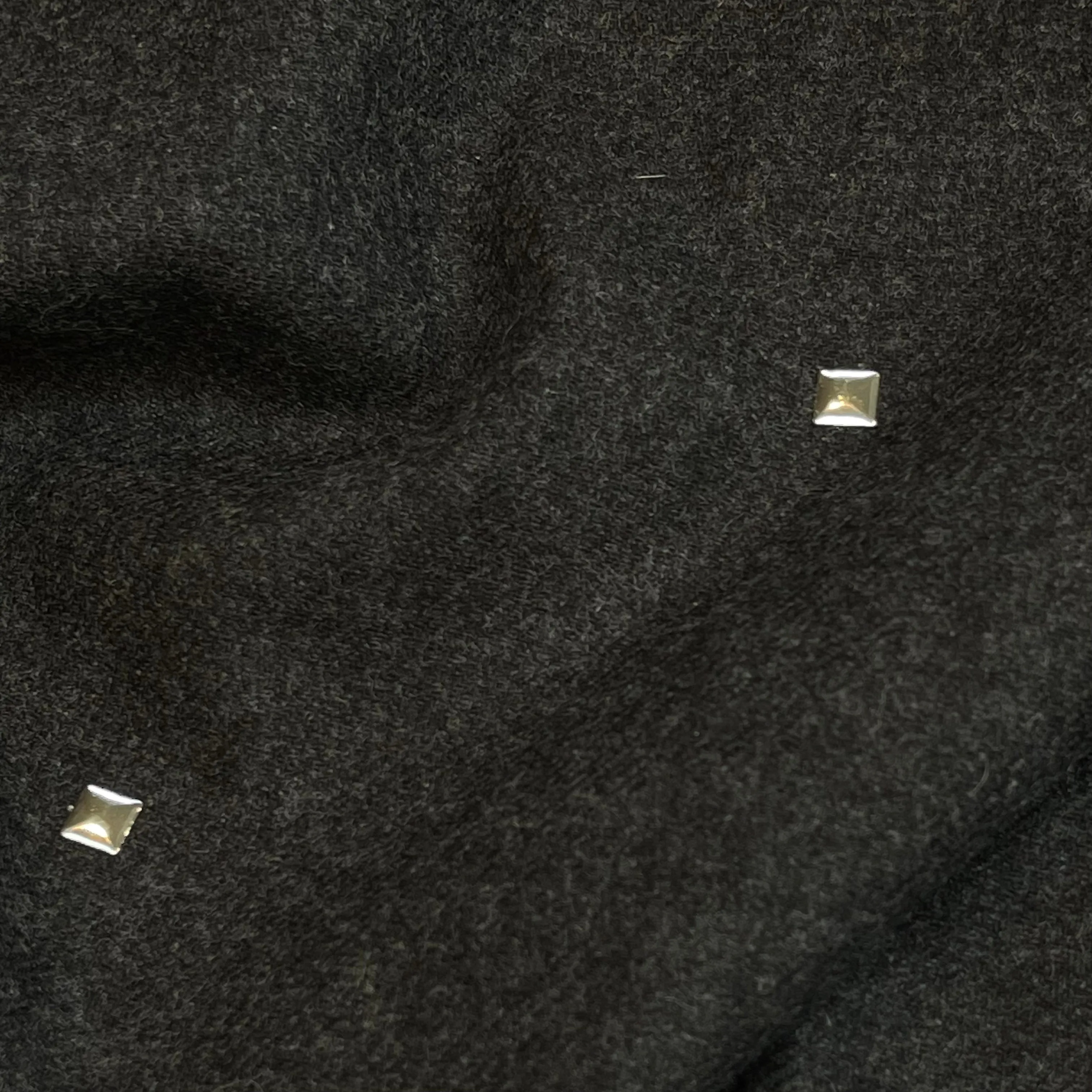 Grey Marle Studded Wool Flannel