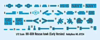Hobby Boss Aircraft 1/72 HH-60H Rescue Hawk Kit