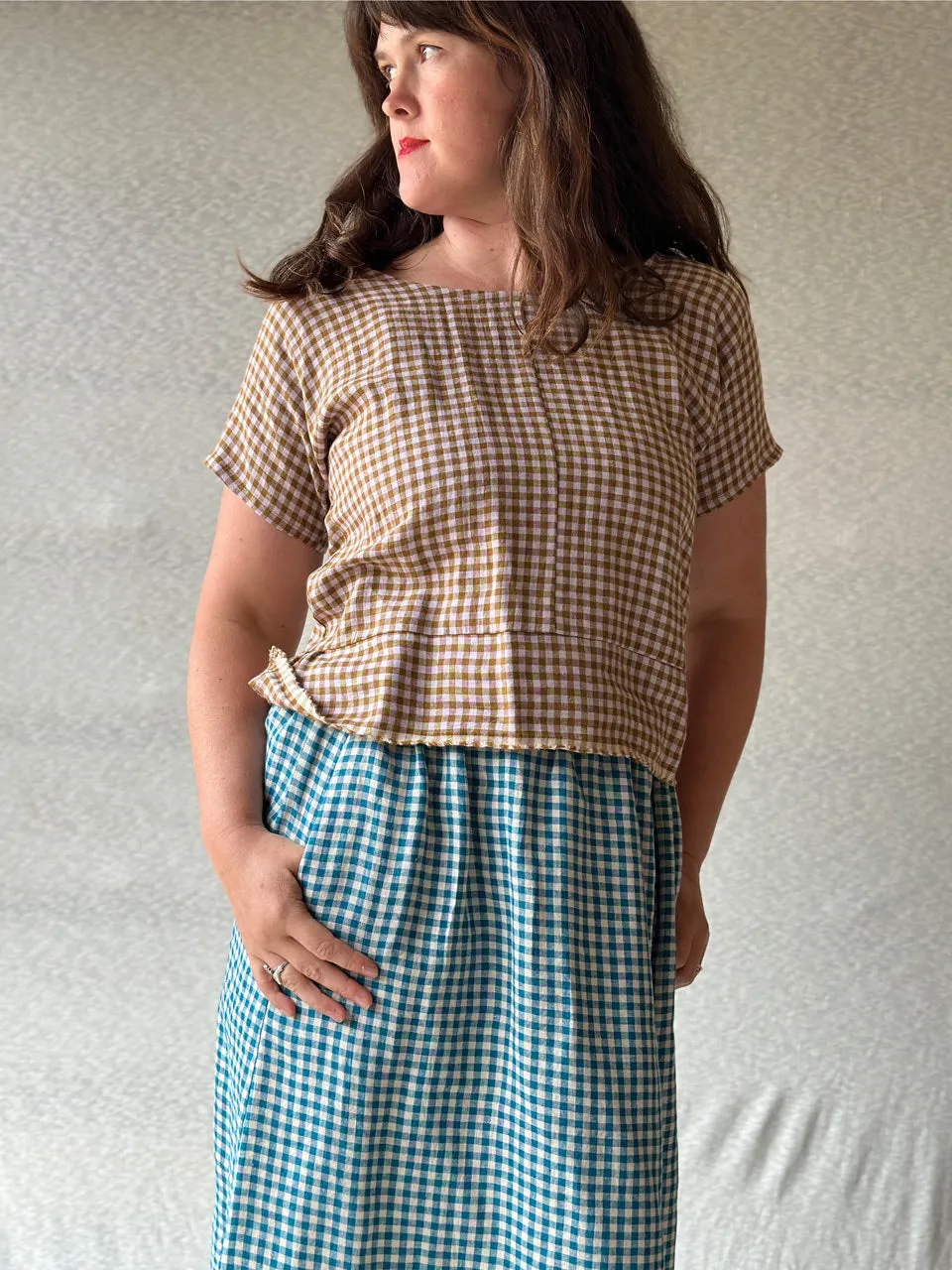 Linen Pieces Top - Appleyard Gingham (Women)