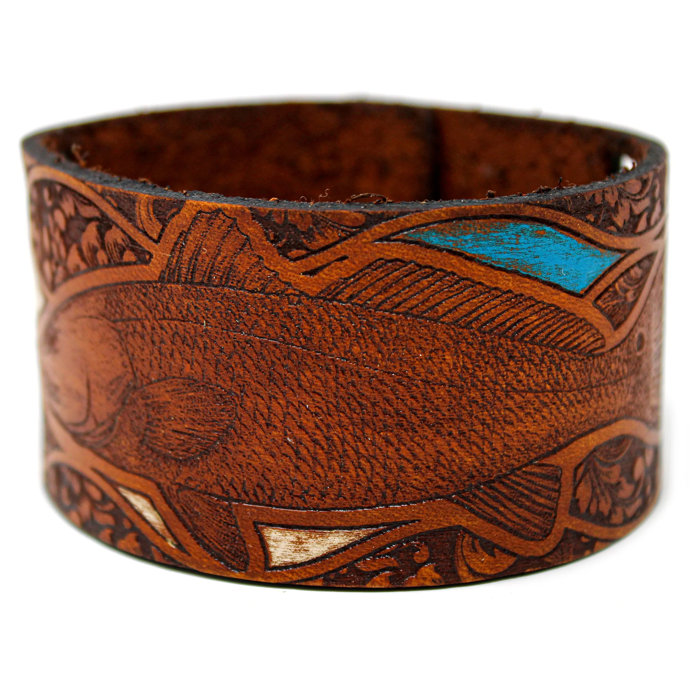 Men's Leather Wristband - Redfish Fancy Pants