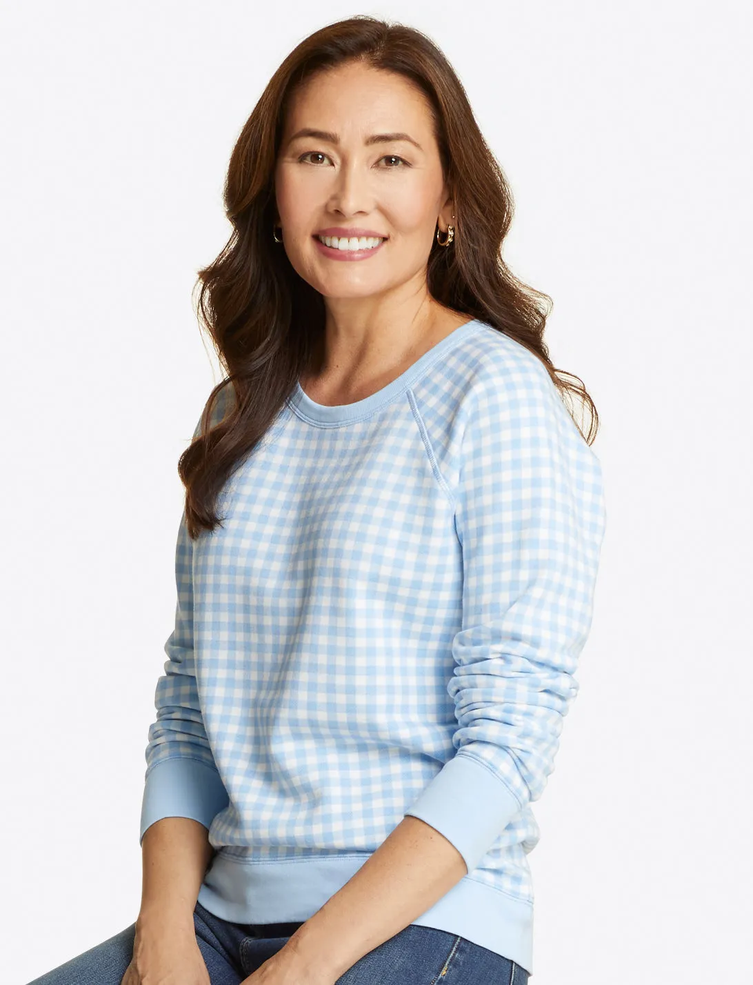 Natalie Sweatshirt in Gingham