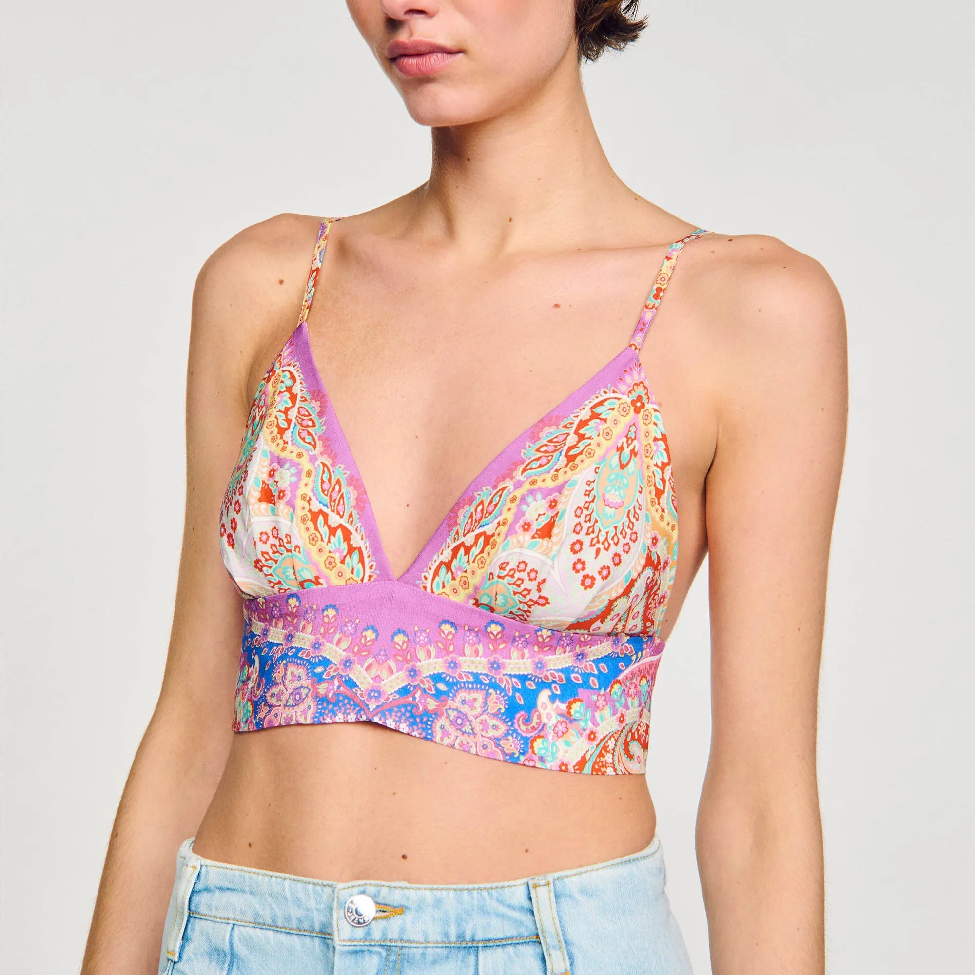 Patterned Crop Top