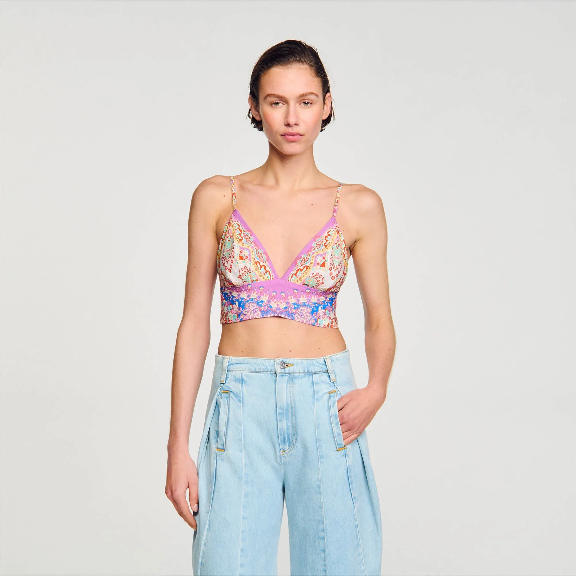Patterned Crop Top
