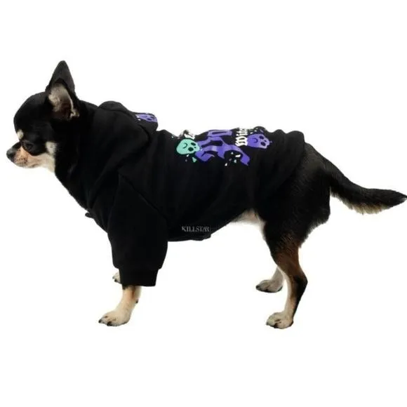 Pets Hoodie | Let's Party Witches Graphic | Black Purple Soft Cotton