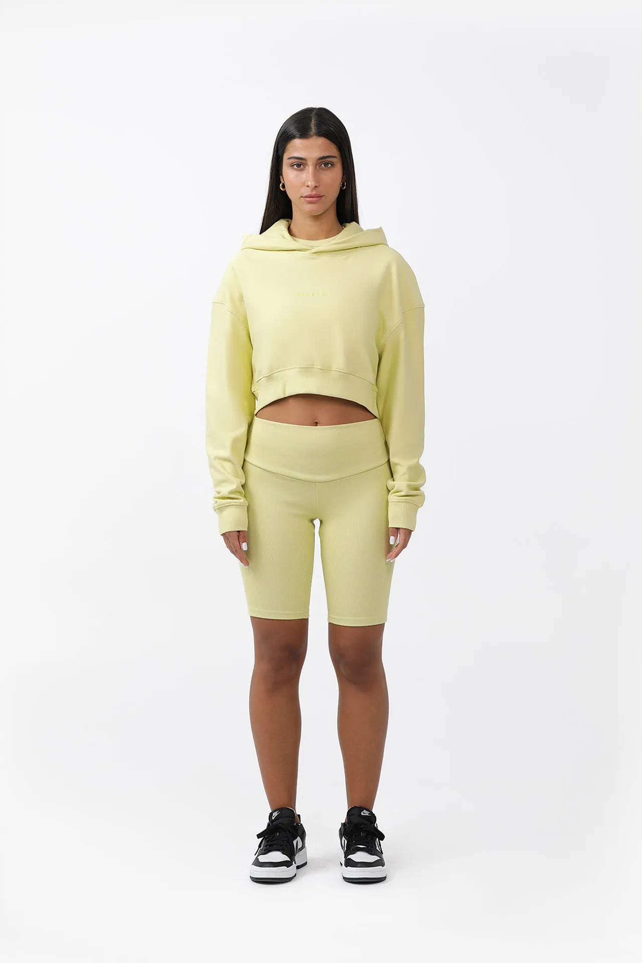 S2J044MI  Oversized Cropped Hoodie