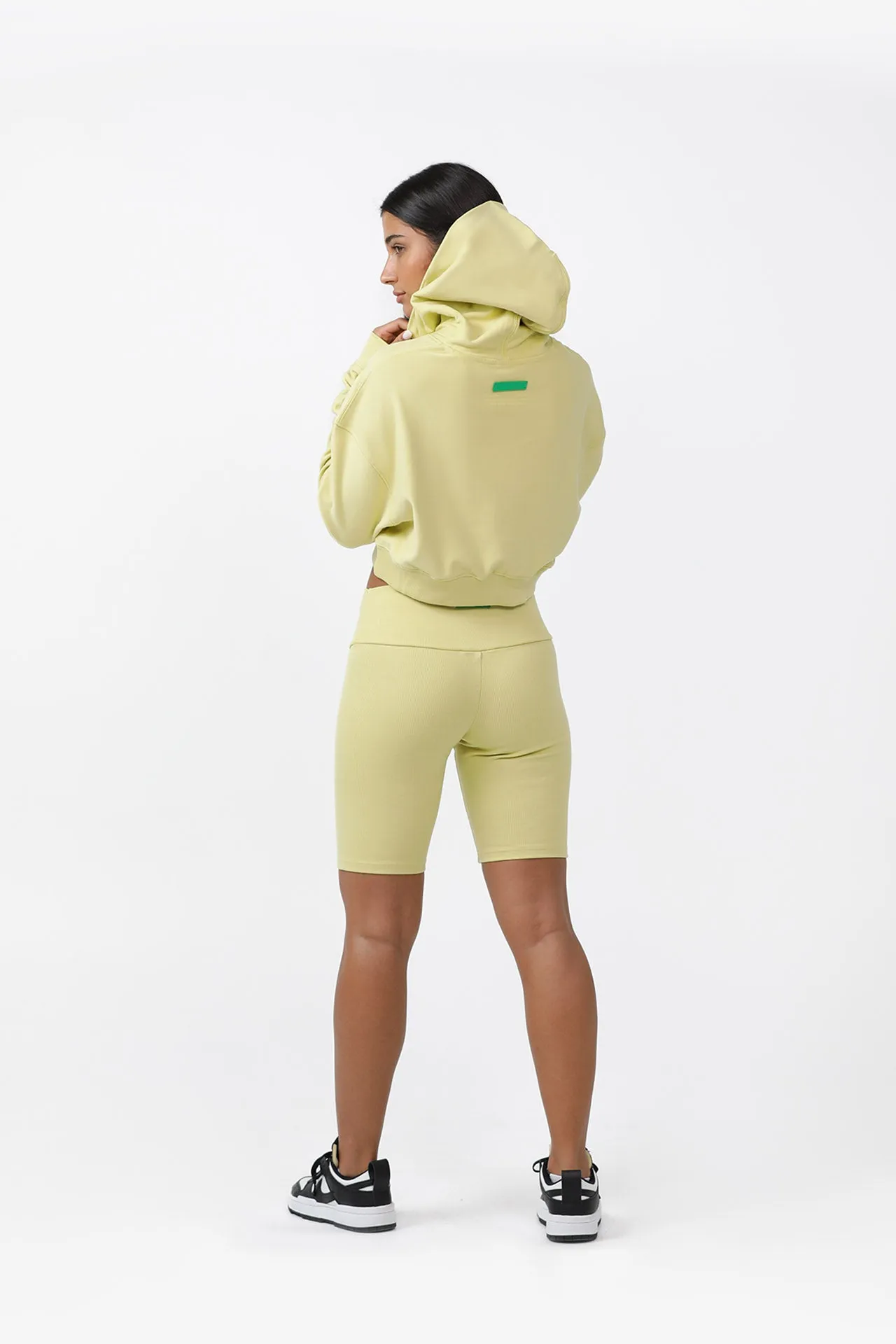 S2J044MI  Oversized Cropped Hoodie