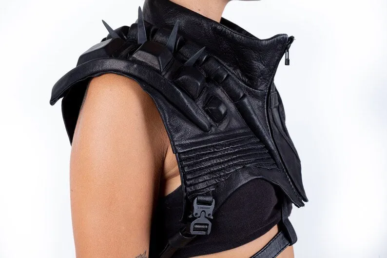 Solo Enforcer Black Leather Unisex Chest Plate