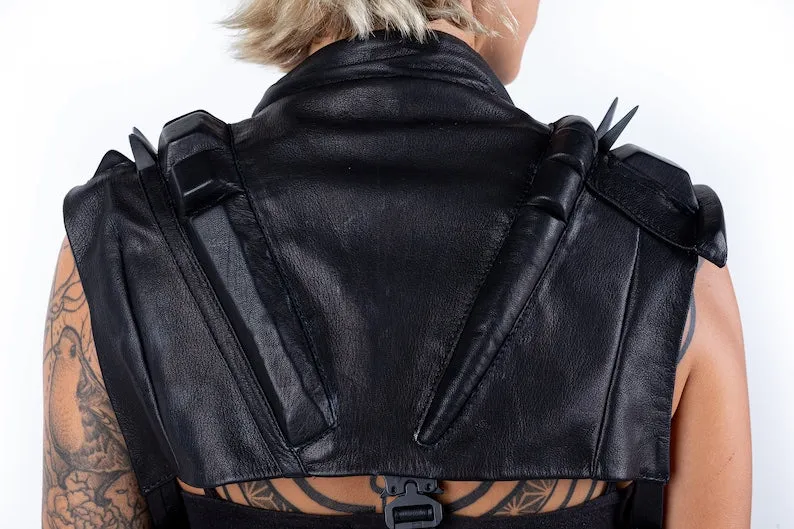 Solo Enforcer Black Leather Unisex Chest Plate