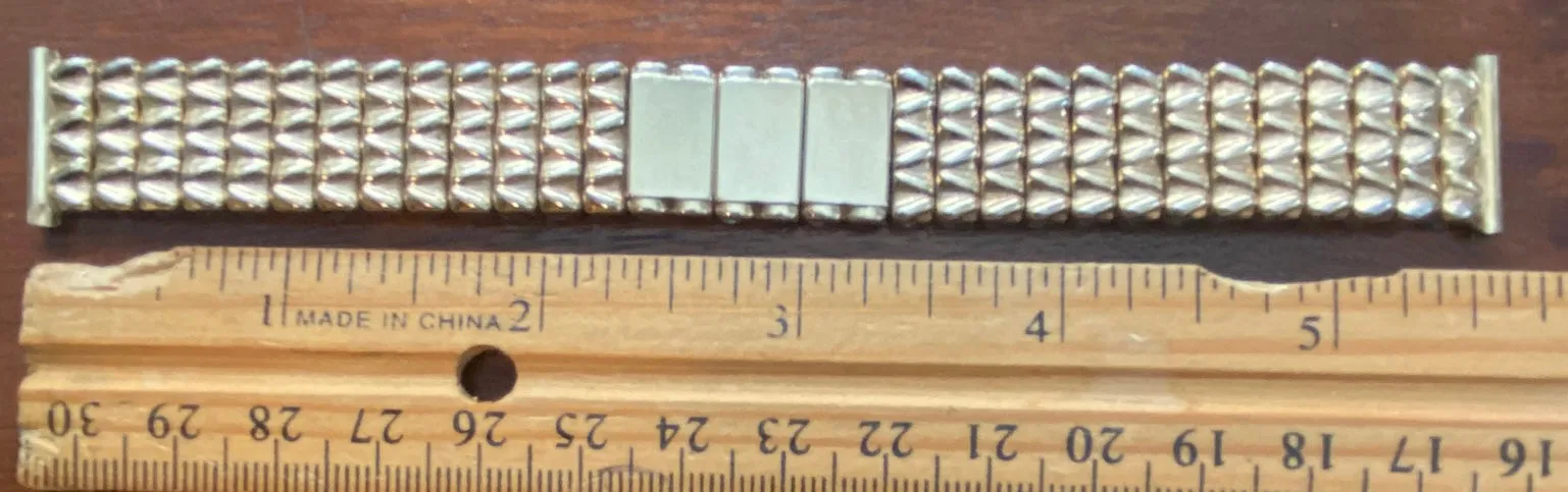 Vintage 1/20 12k Gold Filled Tops Bretton Wrist Watch Stretch Band