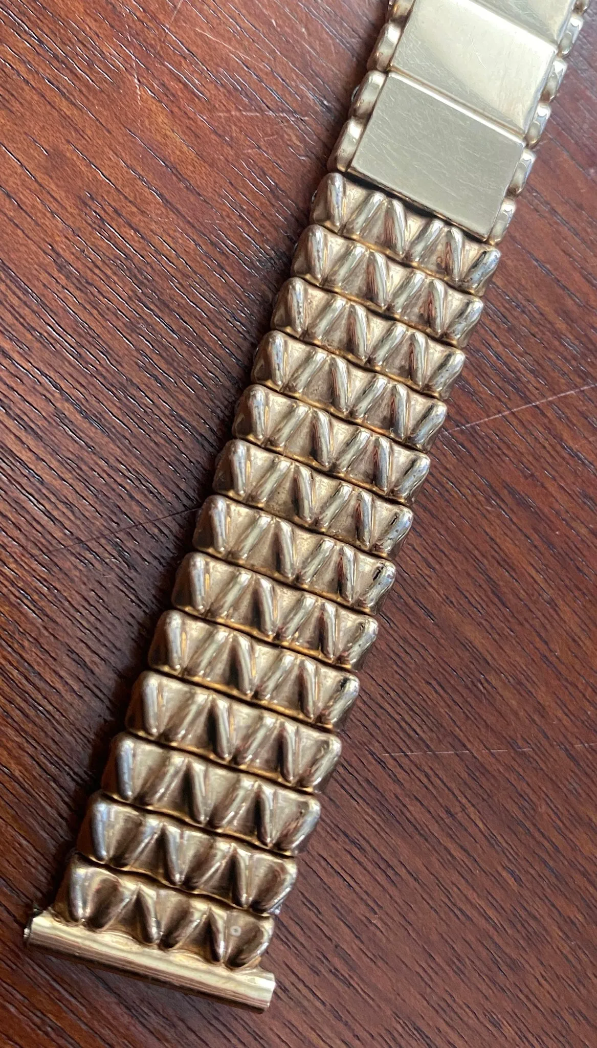 Vintage 1/20 12k Gold Filled Tops Bretton Wrist Watch Stretch Band
