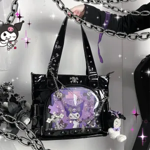 Window of Skeleton Rivets Studded Ita Tote Bag