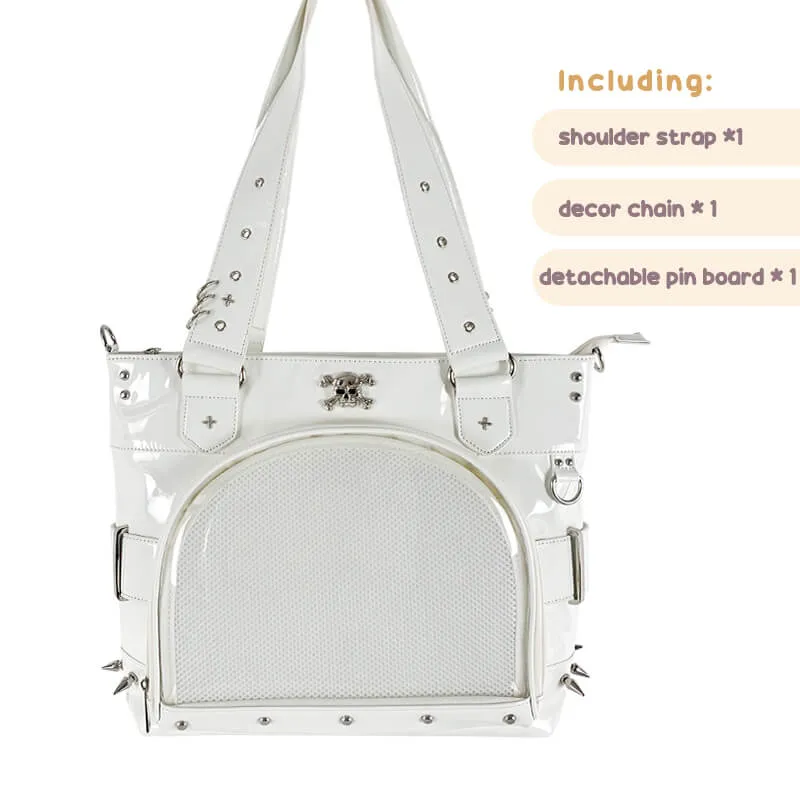 Window of Skeleton Rivets Studded Ita Tote Bag